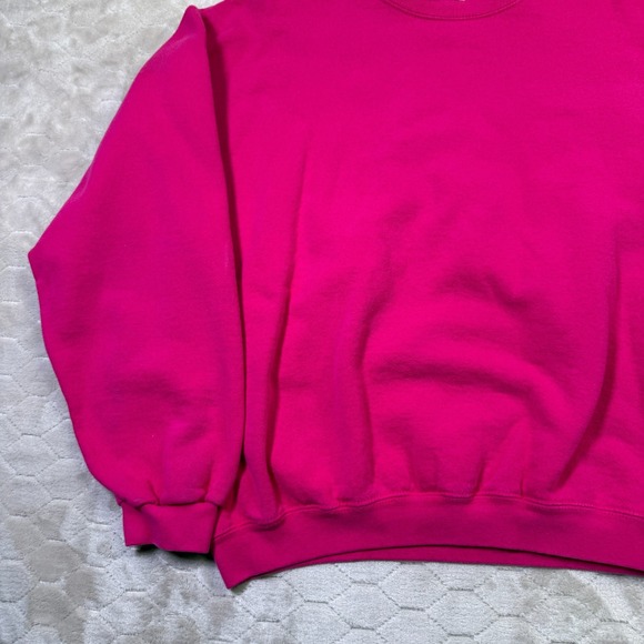 VTG Cheetah Crewneck Sweatshirt Sz Med USA Made Pink Blank 90s - Picture 2 of 10